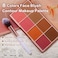 8 Colors Face Matte Blush Palette Shading Blusher With Brush - Buildable Facial Cheek Blusher Contour Bronzing Pressed Powder Makeup Pallet Women Gift Set (Multicolor, Standard Size)