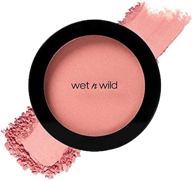 Wet N Wild Color Icon Blush, Effortless Matte Natural Sheer Glow &amp; Seamless Blend, Luxuriously Infused Smooth Jojoba Oil, Cruelty-Free &amp; Vegan - Pinch Me Pink(Packaged)