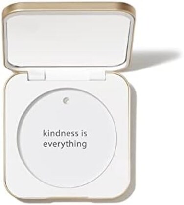 Jane Iredale Refillable Compact, Aluminum Shell &amp; Magnetic Closure, Interior Mirror For On-The-Go Use, Compatible With All Powder Refills, White