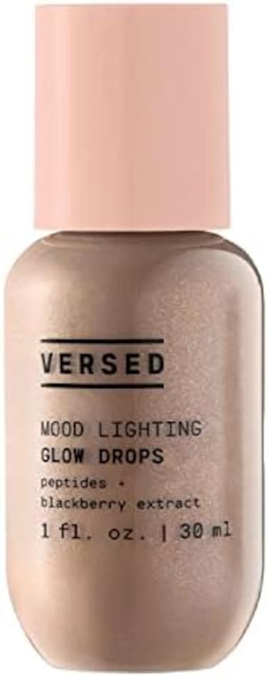 Versed Mood Lighting Luminizing Glow Drops, Sheer Bronzed - Liquid Highlight &amp; Bronzing Drops With Illuminating Light-Reflecting Pigments - Antioxidants &amp; Hydrating Hyaluronic Acid - Vegan (1 Fl Oz)