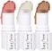 Kimuse Multi Stick Trio Face Makeup, Cream Blush Stick For Cheeks &amp; Lips, Contour Stick &amp; Highlighter Makeup Sticks For All Skin