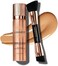 Luminess Silk Airbrush Spray Foundation &amp; Buffing Brush Kit &ndash; Full Coverage Foundation &amp; Dual-Sided Buffing Brush - Buildable Coverage, Anti-Aging Formula Hydrates &amp; Moisturizes (Shade - Medium)