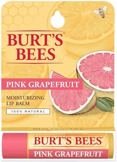 مرطب شفاه طبيعي 100% من بيرتس بيز، الجريب فروت الوردي مع شمع العسل ومستخلصات الفاكهة - 1.