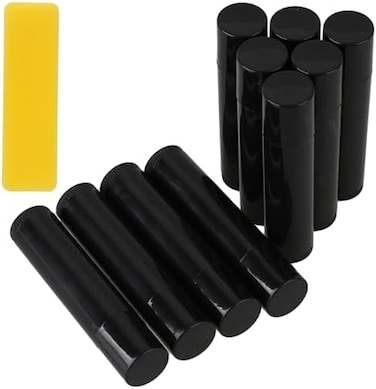 Rdexp Plastic Empty Lip Balm Containers 5ml Free Lipstick Tube Pack Of 10 (Black)