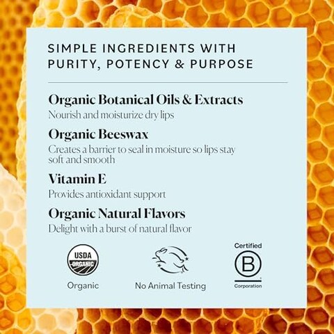 Usda Organic Lip Balm By Sky Organics &ndash; 6 Pack Assorted Flavors &ndash; With Beeswax, Coconut Oil, Vitamin E. Best Lip Butter Chapstick For Dry Lips- For Adults And Kids Lip Repair (Variety Pack Of 6)