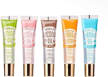 Broadway Vita-Lip Clear Lip Gloss 0.47Oz/14ml (5Pcs Mint &amp; Coconut &amp; Rosehip &amp; Mango Butter &amp; Argan Oil) (5 Pcs Set)