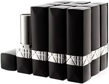 (أنبوب مستطيل) - 10 قطع من أنابيب أحمر الشفاه الفارغة السوداء التي يمكنك صنعها بنفسك (أنبوب مستطيل)