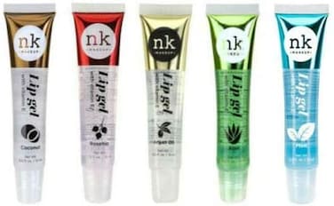 5 Pack Nk Lip Gel With Vitamin E Coconut, Rose Hip, Argan, Aloe And Mint Lip Gloss By Nicka K New York