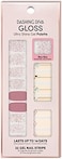 Dashing Diva Gloss Nail Strips - Glitter Glamour, Uv Free, Chip Resistant, Long Lasting Gel Nail Stickers, Contains 32 Nail Wraps, 1 Prep Pad, 1 Nail File