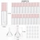 أنابيب ملمع شفاه وردية مع عصا زجاجات فارغة 3.5 مل حاويات ملمع شفاه صغيرة شفافة قابلة لإعادة الملء مجموعة أدوات صنع ملمع الشفاه وقمع وسدادات مطاطية (20 قطعة في صندوقين)
