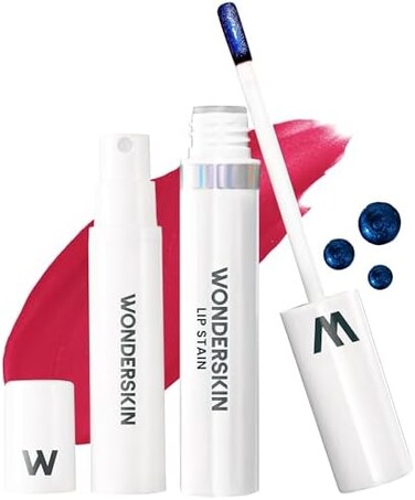 Wonderskin Peel &amp; Reveal Wonder Blading Lip Stain Long Lasting, Natural Based, Transfer Proof Liquid Blading Color Treatment. Waterproof With No Touch-Ups Needed (First Kiss)