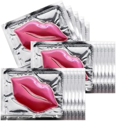 30 Pieces Of Moisturizing Collagen Crystal Lip Mask - Anti-Ageing &amp; Anti Chapped, Reduce Lip Wrinkles, Fade Lip Color, Make Skin Smooth (Pink)