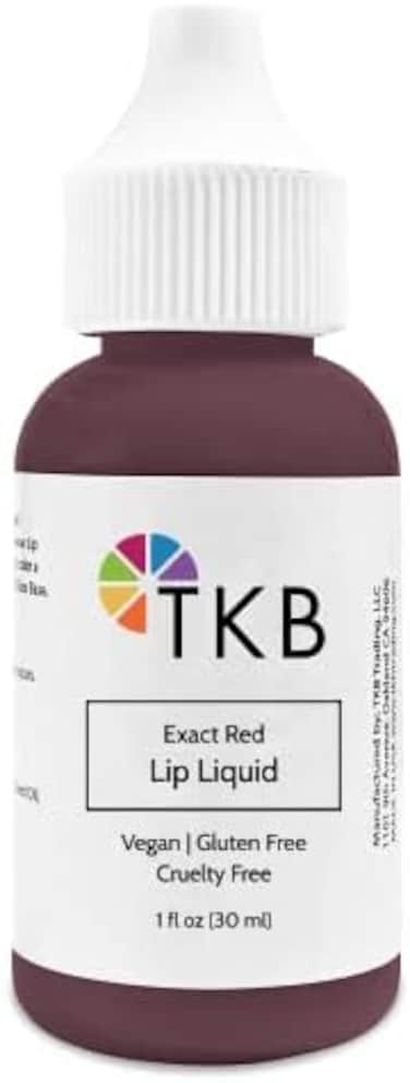 Tkb Trading, Llc Lip Liquid Color, Liquid Lip Color For Gloss Base, Diy Lip Gloss, Pigmented Lip Gloss And Lipstick Colorant, Made In USA (1Floz (30ml), Exact Red)