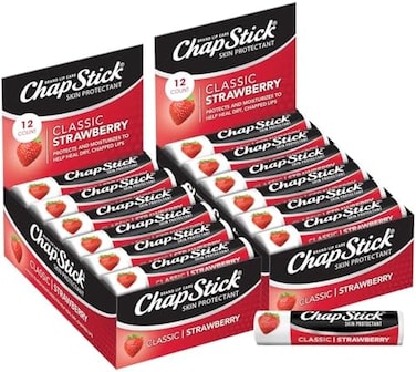 Chapstick Classic Strawberry 0.15Oz - Pack Of 24 - Skin Protectant Moisturizer