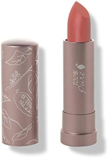 100% Pure Cocoa Butter Matte Lipstick (Fruit Pigmented), Mirage, Full Coverage, Long Lasting, Matte Lip, Moisturizing Cocoa Butter, Natural Makeup (Cool Deep Dusty Pink) - 0.15 Oz