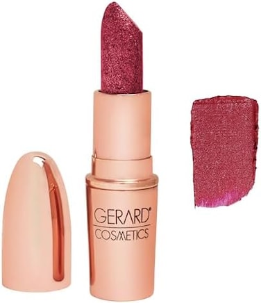 Gerard Cosmetics Glitter Lipstick (Cupid), Hot Pink Lipstick With Sparkling Metallic Glitter, Long Lasting, Smooth Formula, Highly Pigmented Opaque Color, Cruelty Free &amp; Made In USA