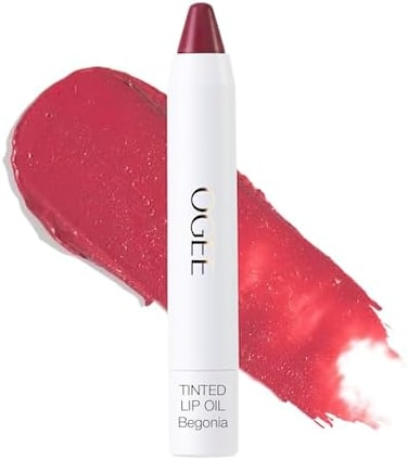 Ogee Tinted Sculpted Lip Oil - Lip Stain Made With 100% Organic Coconut Oil, Jojoba Oil, And Vitamin E - Best As Lip Balm, Lip Color Or Lip Treatment - Begonia