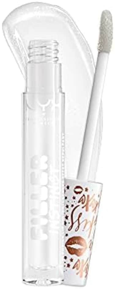 Nyx Professional Makeup Filler Instinct Plumping Polish, Shimmery Lip Gloss, Hydrating &amp; Conditioning, Vegan Formula, 2.5 ml, Shade: Let's Glaze