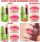 Evpct 3Pcs Aloe Vera Strawberry Peach Pink Color Changing Lipstick Tinted Lip Color Balm Gloss Tint Set Green Magic Ph Mood Kids Lipstick Color Changing Crystal Flower Jelly Lipstick Korean Makeup