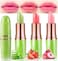 Evpct 3Pcs Aloe Vera Strawberry Peach Pink Color Changing Lipstick Tinted Lip Color Balm Gloss Tint Set Green Magic Ph Mood Kids Lipstick Color Changing Crystal Flower Jelly Lipstick Korean Makeup