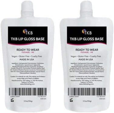 Tkb Lip Gloss Base (Flexagel Me)  Clear Lip Gloss Base For Diy Lip Gloss  Ready-To-Wear  Moisturizing, High Shine, Crystal Clear, Vegan, Gluten And Cruelty Free  Made In USA (5.5 Ounce (Pack Of 2))