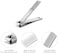 Nail Clippers Set, Ultra Sharp Sturdy Fingernail And Toenail Clipper Cutters With Visibly Tin Case By - Stainless Steel