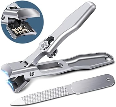 Drmode 2024 Upgrade Nail Clippers For Men Thick Nails - Large Wide Jaw Opening Toe Nail Clippers For Seniors, Heavy Duty Stainless Steel No Splash Fingernail Clipper Cutters Long Handle With Catcher