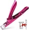 Ga&amp;En Elegant Violet Red Premium Adjustable Stainless Steel Artificial Acrylic Fake False Nail Tip Clipper Cutter Trimmer Manicure