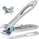 Drmode Nail Clippers For Thick Nails - Wide Jaw Opening Stainless Steel Fingernail And Toenail Clippers With Fingernail File