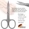Brand Quality Stainless Steel Inox Curved Combined Cuticle &amp; Nail Scissors With Case For Manicure Pedicure For Professional Finger &amp; Toe Nail Care Made In Solingen (90419)