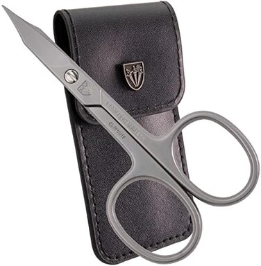 Brand Quality Stainless Steel Inox Curved Combined Cuticle &amp; Nail Scissors With Case For Manicure Pedicure For Professional Finger &amp; Toe Nail Care Made In Solingen (90419)