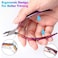 Ejiubas (Chameleon) - Ejiubas Cuticle Nipper With Cuticle Pusher Chameleon Cuticle Trimmer Stainless Steel Cuticle Remover Tool Set Nail Cuticle Cutter Clipper Manicure Pedicure Tools