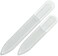 Set Of 2 Czech Crystal Nail Files - Genuine Czech Tempered Glass - Handmade - Double Sided - Etched - Lifetime Guaranty - Glass Nail Files For Natural Nails