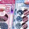 مبرد أظافر زجاجي تشيكي أصلي ثلاثي الأبعاد من Gladzy مع حقيبة مخملية - سطح حبيبي مختلف محفور على الوجهين، العناية الاحترافية بالأظافر والفنون، مانيكير وباديكير، جودة الاتحاد الأوروبي