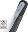 مجموعة مبرد أظافر زجاجي رمادي في حافظات من جلد الغزال - مصنوعة يدويًا في جمهورية التشيك - لوازم احترافية للعناية بالأظافر والباديكير - عصا بشرة زجاجية، دافعة، مزيل مسامير القدم