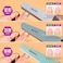 Teenitor Nail File, Gel Nail File Set Professional Nail Buffer File Block Natural Manicure File Nail Polisher Washable Double Sided Grit 150/180/200/240/280/1000/4000 Buffer
