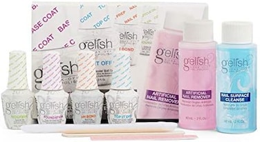 Gelish Mini Complete Basix Gel Nail Polish Prep Essentials Starter Kit Package