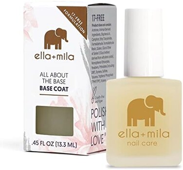 Ella+Mila "All About The Base - Coat Nail Polish - Long-Lasting Ridge Filler Base Coat - Nail Care That Helps Smooth &amp; Fill Natural Nails (0.45 Fl Oz)