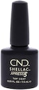 Cnd Shellac Gel Nail Polish Xpress5 Top Coat، كريستال لامع مقاوم للخدش، خطوة نهائية واقية طويلة الأمد مع عدم وجود ضرر للأظافر، 0.25 أونصة سائلة