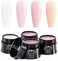 Gellen Builder Gel Kit - Nail Extension Gel Nude Pinks White Light Orange Builder Nail Gel Kit 4 Colors Hard Nail Gel Builder 15ml