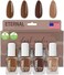 Nude Nail Polish Set For Women (Dark Nudes) - Brown Nail Polish Set For Girls, Lasting &amp; Quick Dry Non Toxic Nail Polish Kit For Home Diy Manicure &amp; Pedicure, Made In USA, 13.5ml (Set Of 4)