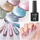 10ml*6 Colors Cat Eye Gel Nail Polish, Crystal Magnetic Gel Polish Glitter Pink Gold Sparkle Gel Polish Set With Universal Sliver Cat Eye Gel, 2 Magnet Sticks, Summer Nail Art, Lady Gift Set