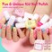 Tomicca Nail Polish Set Candy Rainbow Colors 100% Non-Toxic Washable Odorless Peel Off Natural Safe Nail Polish Set Quick Dry Nail Polish Gifts Toys Kit For Girls