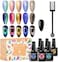 Meet Across 9D Cat Eye Gel Nail Polish Set Soak Off Uv LED Light Starry Sky Effect Magic Gel Nail Polish Kit Manicure Nail Art Gift Kit 6 Colours Free Magnet Stick