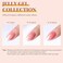 Beetles Gel Polish Nail Es Starter Kit, 6 Colors Nail Salon Set With 48W Uv Nail Lamp, Transparent Jelly Milky White Pink Nude Nail With Base Top Coat Nail Nail Art Manucure Gift