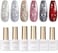 Gaoy Nail Polish Gel Set, Pack Of 6 - Burgundy Red