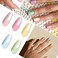 Vishine Macaron Series Nail Polish Set - Peach Pink Blue Green Yellow, Uv LED Varnish, Diy Home Salon Collection 6Pcs