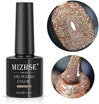 Diamond Gel Nail Polish, Reflective Colorful Glitter Gel Polish Set, Sparkly Shiny Gel Nail, Soak Off LED Lamp, For Beginners Diy At Home