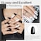 Modelones Gel Nail Polish Set, 2Pcs 15ml White And Black Soak Off LED Nail Polish, Art Starter Manicure Salon 0.5 Oz