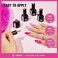 Pink Gel Nail Polish Set 6 Colors, Hot Pink Shades Spring Neon Light Bright Pink Magenta Electric Tones Craze Nail Art Design At Home Diy Manicure Kit Gifts For Women
